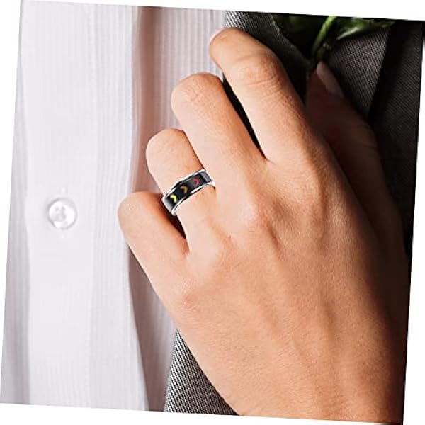 Gadpiparty 8 Pcs Gay Ring Vrouwen Ringen Zwarte Decor Metalen Trim Bruiloft Eternity Ring Regenboog Hand Sieraden Belofte Ringen Vinger Ring Accessoires Regenboog Ring Miss