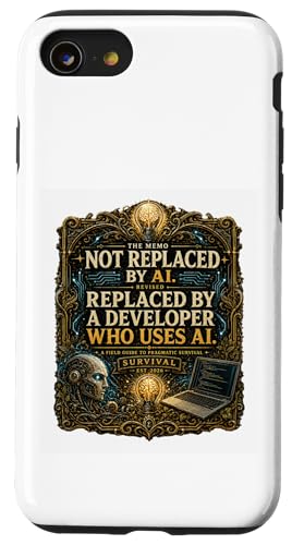 AI Funny Developer Programmer Coders�ɒu���������܂���B �X�}�z�P�[�X iPhone SE (2020) / 7 / 8 �p