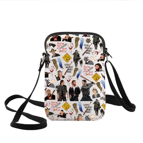 KEYCHIN TWD TV Show Crossbody Bag Negan Fans Gifts Eeny Meeny Miny Moe Daryl Dixon Shoulder Bag Rick Grimes TWD Merchandise