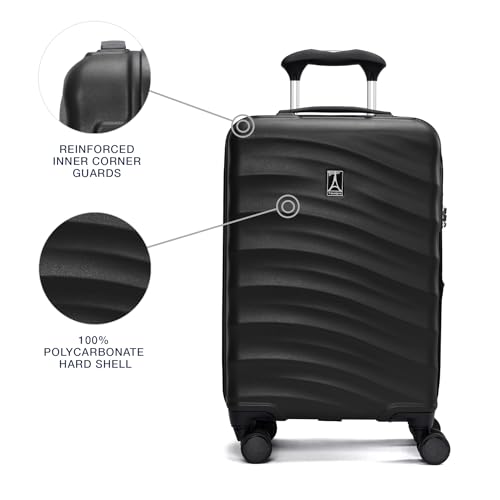 Image of Travelpro Maxlite Air V2 Hardside Expandable Carry on Luggage, 8 Spinner Wheels, Lightweight Hard Shell Suitcase, TSA lock, Black, Compact Carry On 19-Inch