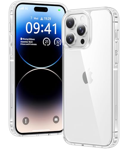 Voyahülle Clear Case for iPhone 14 Pro Max Ultra Thin Shockproof TPU Cover Anti-Yellowing Crystal Clear Phone Case for Apple iPhone 14 Pro Max - Clear
