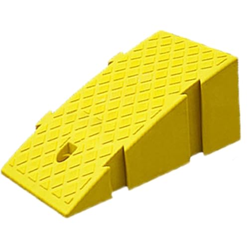 KIUYTQQ Rampa de Acceso de Goma,rampa de Acceso,rampa de Acceso para Coche,rampa de Carga Resistente,Apta para Coche,Silla de Ruedas,Scooter y cortacésped(Negro/Amarillo,25 x 40 x 16 cm)(Color:ama