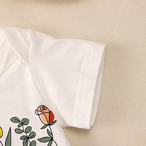Cm C&M Wodro Baby Girl Romper Infant Wild Flower One Piece Jumpsuits Floral Bodysuit Short Sleeve Summer Clothes Outfit #TOP4