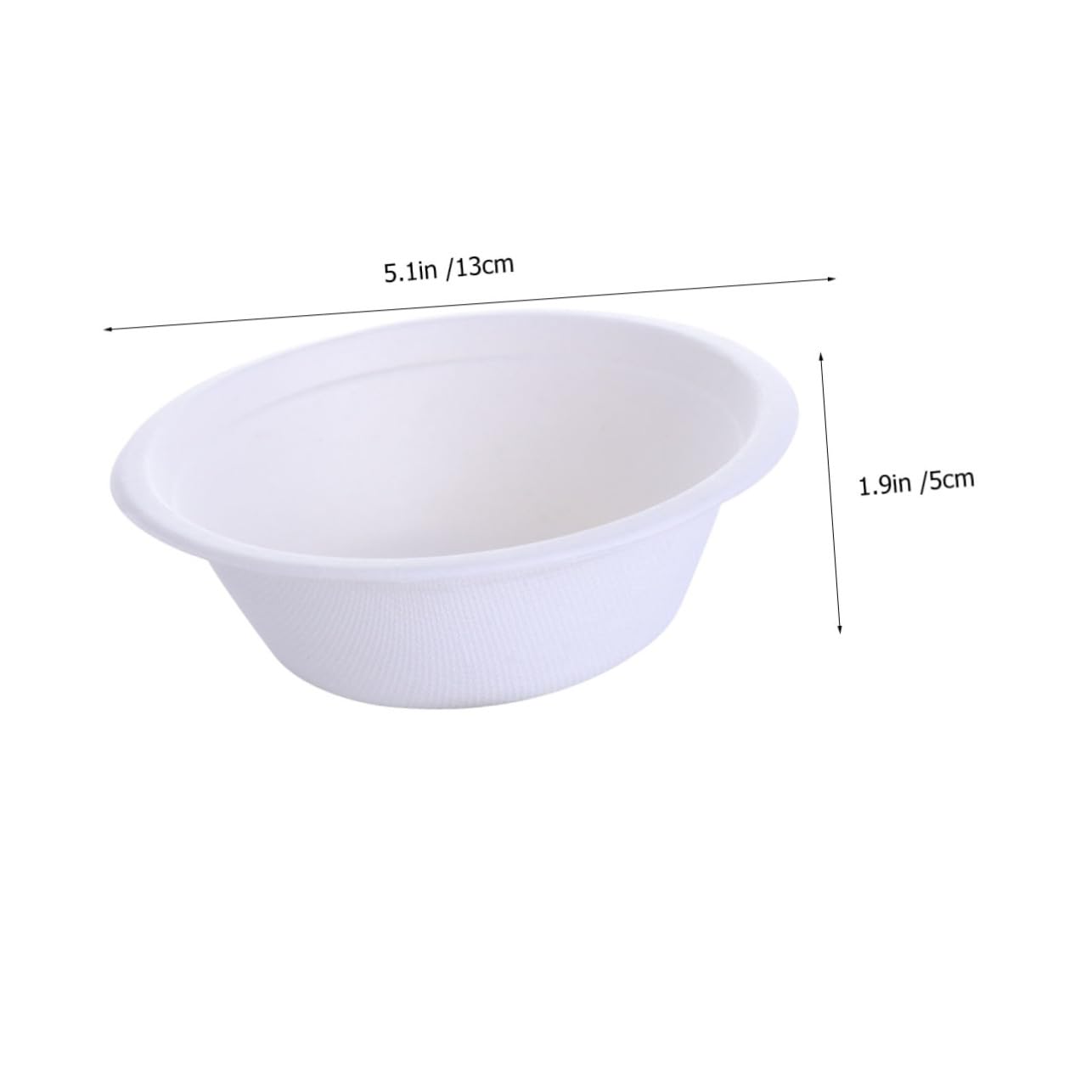 BCOATH 100Pcs White Disposable Paper Bowls Dinnerware for Camping Bbq and Parties Lightweight Portable DIY Painting Accessories Party Supplies