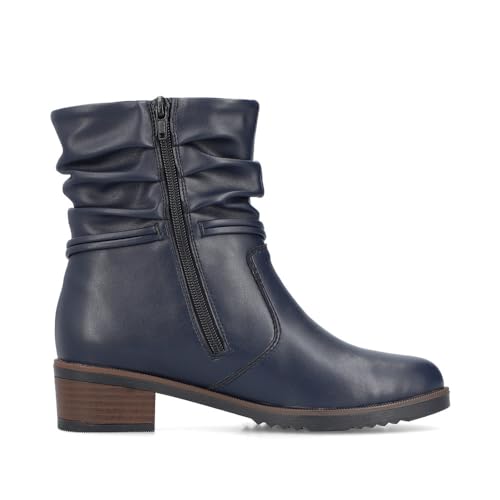 Rieker Damen Klassische Stiefeletten Y0572, Frauen Stiefeletten,halbstiefel,Kurzstiefel,uebergangsschuhe,uebergangsstiefel,blau (14),39 EU / 6 UK