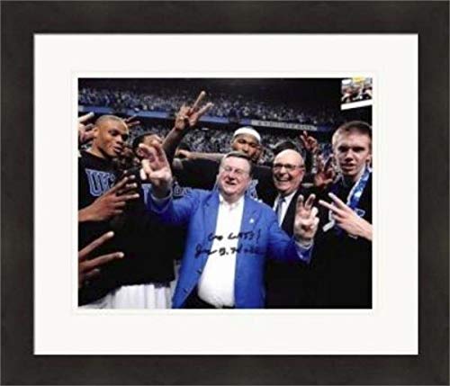 Autograph Warehouse 420934 Joe Hall Autographed 8 x 10 in. Photo Kentucky Wildcats Coach 1978 NCAA Basketball Mens National Championship No.SC2 Matted & Framed