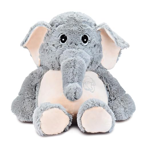 IKASA Großer Elefant Stofftier Riesenelefant Plüschtiere für Kinder (Grau, 100cm)
