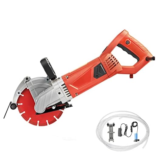 VEVOR Electric Concrete Saw, 7" Blade with 3 inch Max Cutting Depth, Wet/Dry Sawing with Blade and Tools for Granite, Brick, Porcelain, Reinforced Concrete