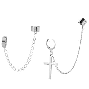 Amazon.com: Cross Chain Ear Cuff Earrings for Men Women
