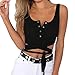 Produktbild Damen Tank Top | Damen Elegant Bluse | Sommer Crop Top Mit Knöpfen | Damen Ärmellose Blusentop | Tanktop Für Damen | Damen Sexy Oberteil