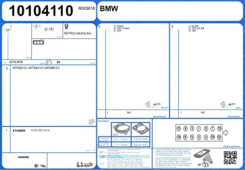 Junta de culata AJUSA 10104110 para motor de BMW 7 E38 y 8 E31 2