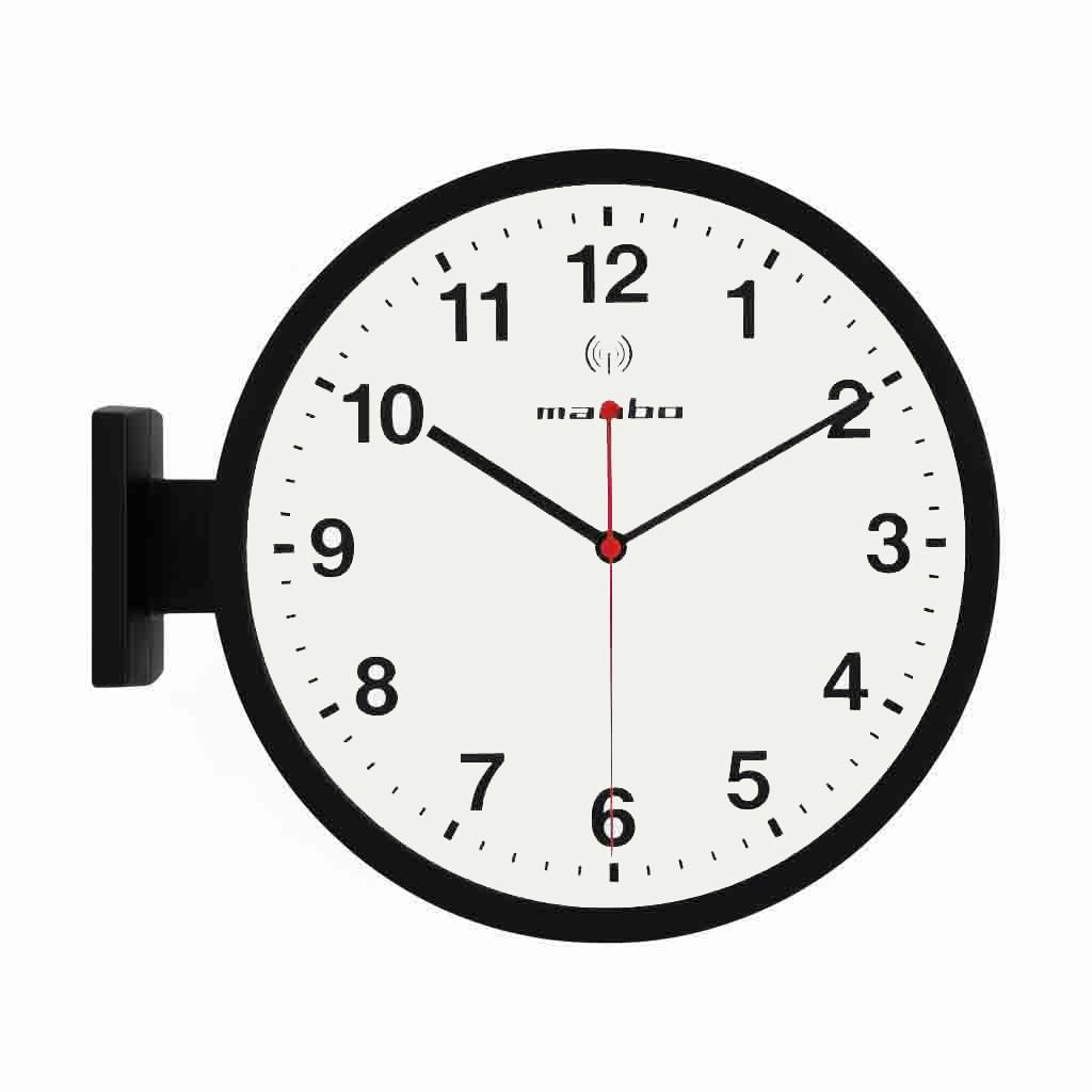 MANBO-SB 両面壁掛け時計 掛け時計 電波時計 Amazon.co.jp: Chie Kobo MANBO Double Sided Atomic Wave Wall Clock