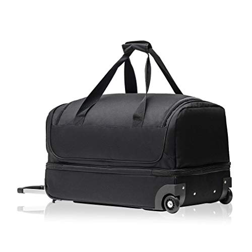 Skross Durable Rolling Double Wheeled Carry On Duffle Bag for Travel and Sports