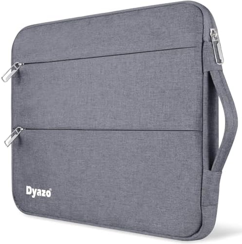 Dyazo 14.1 Inch Laptop Sleeve Case Cover with Handle & 2 Front Pockets | 1 Year Warranty | Compatible with Lenovo, HP, Dell, Asus, Acer & Other Notebooks | Grey