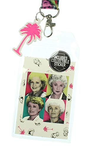 Golden Girls Id Lanyard Badge Holder With 1.5" Palm Tree Charm Pendant #TOP2