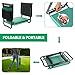 TomCare Garden Kneeler and Seat 10.64” Wider Larger Soft Kneeling Pad Garden Bench with 2 Large Tool Pouches Heavy Duty Garden Stool Foldable Tools Gardening Gifts for Women Men Gardeners