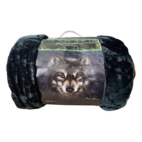 Textile Do 3D Animal Print Fleece Throw Blanket for Couch, Sofa and Bed, Super Soft Blankets and Warm Throws, Cozy, Plush, Lightweight (Wolve, King (U.K. Standard)) Cover