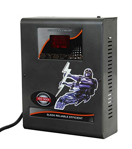 Image of SYSPRO Major Voltage Stabilizer for LED /LCD TV + Set Topbox DVD Player (130-280 V) Wall Mountable (100 INCH- Black)