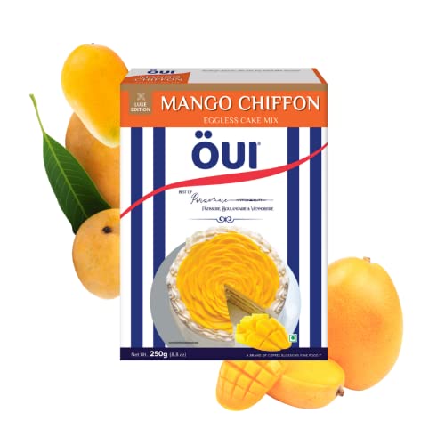 Image of OUI Signature Edition Mango Chiffon Mix I 100% Eggless recipe I Instant Cake Mix | 3 Step - Prep, Mix & Bake | 250g