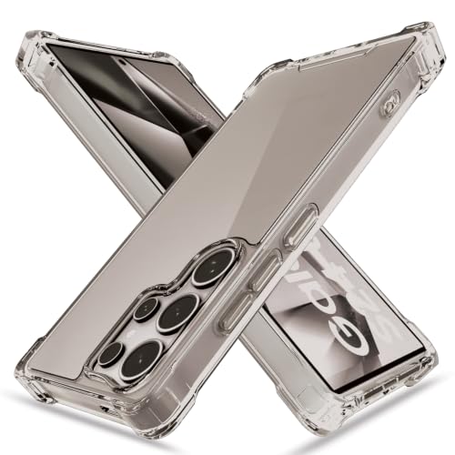 Image of Outlouders Back Cover for Samsung Galaxy S24 Ultra 5G Clear Transparent PC + TPU Bumper Case with Raised Edges for Shockproof Protection (Transparent)