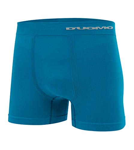 Duomo Boxer Conjunto de Cuecas 4 Peças, Masculino, Azul/Preto/Branco, G
