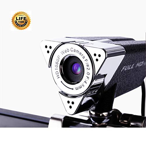 Webcam with Dual Microphone 1080P HD Computer Camera with USB Free-Driver Installa