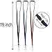 Bird Fiy Lanyards Safety Black Lanyards Neck Flat Premium Breakaway Badge Lanyard with J-Hook for ID Nametag Badge Holder (Black, 50 PCS)