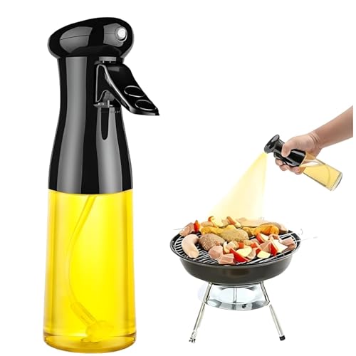 Image of Barebeauty 2-in-1 Olive Oil Sprayer and Dispenser Bottle for Kitchen | 210ml Glass Oil Bottle with Premium Nozzle | Cooking Oil Sprayer for Healthy Cooking and Salad Making (Spray Bottle)