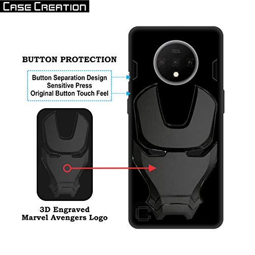 Image of COVERLY Official 3D Touch Feel Trending Real Hero Avenger Logo Mask Soft Rugged Grip Iron Man Super Power Cartoon Movie Engraved Silicone Matte Strong Back Cover for Xiaomi Poco F2 Pro - Black