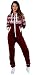 Produktbild Newfacelook frauen gedruckt onesie mit kapuze alle in einem zip hoodie damen Overall Trainingsanzug, H-AZTEC-WINE, XL