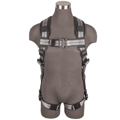Safewaze 023-1269 PRO+ Slate Full Body Harness: Alu 1D, Alu QC Chest/Legs, Trauma relief