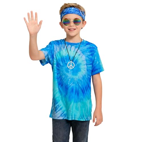 Disfraz Hippie Retro 60s 70s para Niños miniatura 6