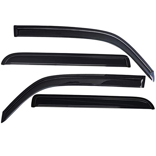 Lightronic Wv94084 Outside-Mount Side Window Visor Deflector Rain Guard, Dark Smoke Shatterproof, 4-Pieces Set For 2009-2015 Honda Pilot #TOP29