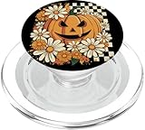 Photo Gallery retro halloween zucca margherite floreale autunno autunno popsockets popgrip per magsafe Photo Gallery retro halloween zucca margherite floreale autunno autunno popsockets popgrip per magsafe