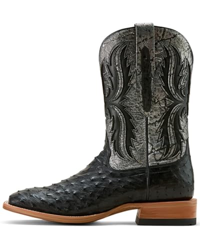 ARIAT Men's Drifter Exotic Ostrich Western Boot Broad Square Toe - 10058170 11 D(M) US Black2