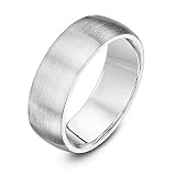 Theia Anello Unisex in Palladio 950, Fede Nuziale Opaca, Fede Comoda, Misura 14
