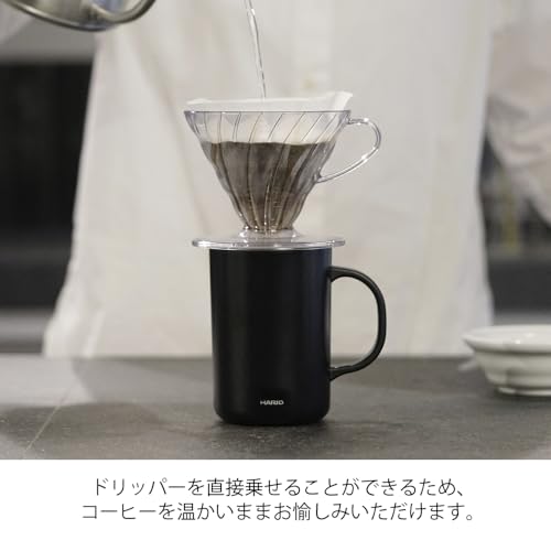 Taza aislante de acero inoxidable HARIO 470 ml negra miniatura 6