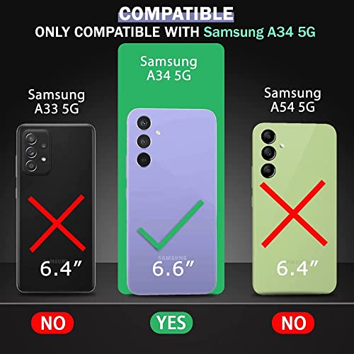 Image of COVERBLACK Rubber Silicone Back Cover for Samsung Galaxy A34 5G - Transparent