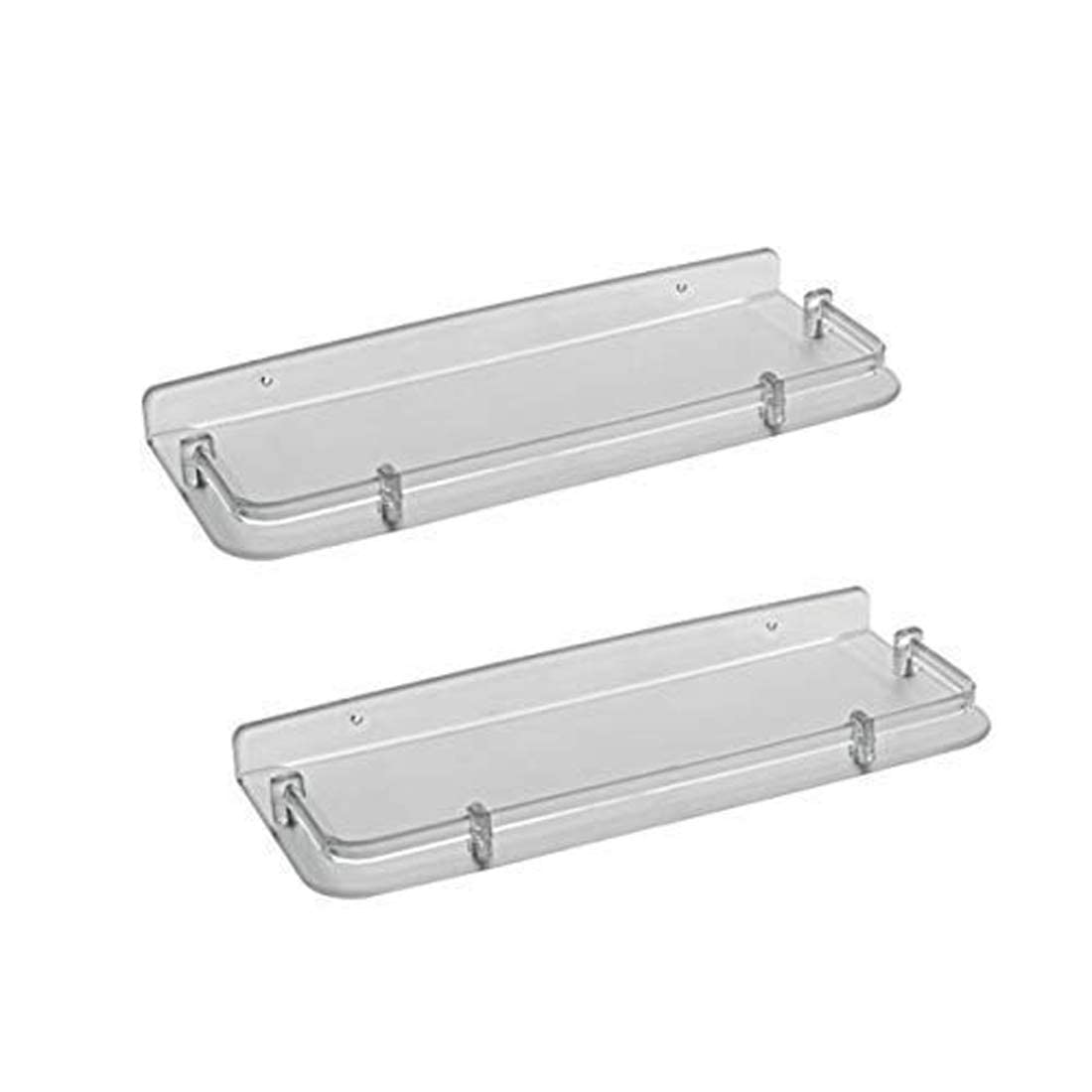 Kangaaro ABS Plastic Unbreakable 14 Inches Rectangular Bathroom Rack Shelf Wall Mount Rack Shelves (2 Piece) (B09QG63R5H) Amazon Price History, Amazon Price Tracker