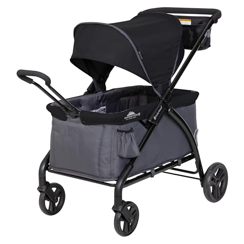 Image of Baby Trend Tour LTE 2-in-1 Stroller Wagon, Gravity Black