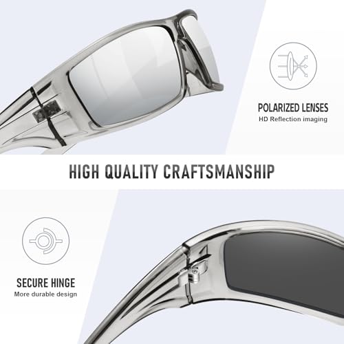 Image of Polarized Sports Sunglasses for Men Women,Driving Fishing