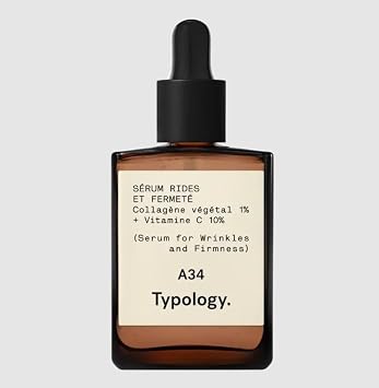 Typology A34 Serum for Wrinkles and Loss of Firmness 1% Plant Collagen + 10% Vitamin C 1 FL. OZ & Complimentary Sheet Masque
