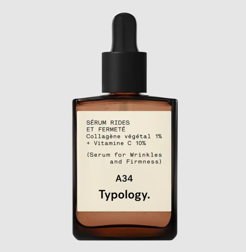Typology A34 Serum for Wrinkles and Loss of Firmness 1% Plant Collagen + 10% Vitamin C & Complimentary Sheet Masque