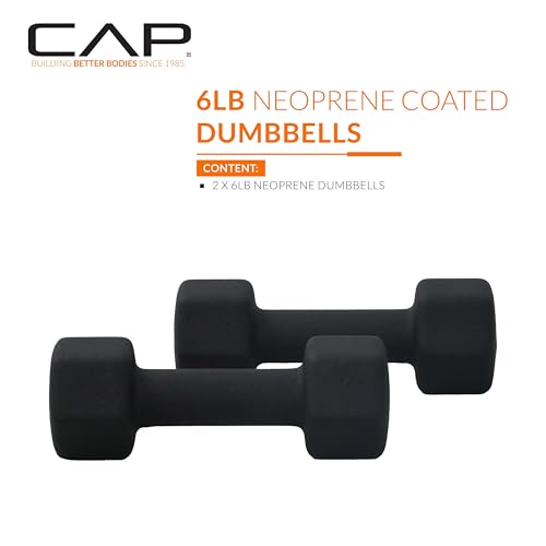 Image of CAP Barbell Neoprene Dumbbell Weights Pairs & Sets | Black