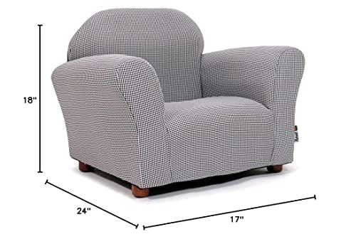 Keet Roundy Kid's Chair, Gingham Chair Only, Brown #TOP5