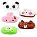 Jicyor 5pcs Estuche para Lápices de Panda Kit Linda Animal Caja de Papelería de Gran Capacidad de Peluche para Niños Niñas Estudiante Oficina Escolar