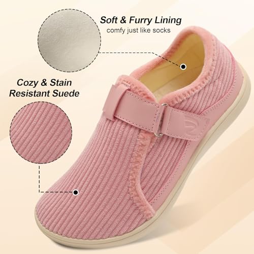 Image of Spesoul Wide Womens Slippers Adjustable House Shoes Indoor Outdoor Barefoot Slippers Cozy Walking Shoe Swollen Edema Diabetic Shoes