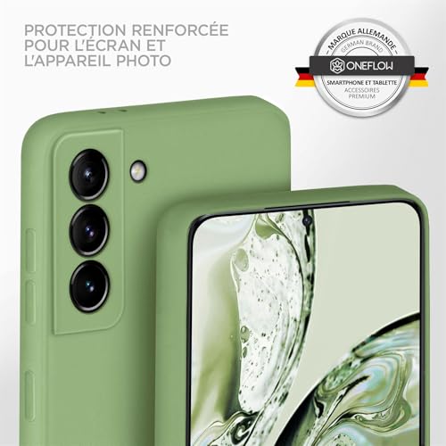 Coque silicone Samsung Galaxy S21 Plus souple et double couche vert mat - 4