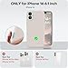 Vooii Compatible with iPhone 16 Case, Liquid Silicone Upgrade [Camera Protection] [Soft Anti-Scratch Microfiber Lining] Shockproof Phone Case for iPhone 16 6.1 inch - Stone