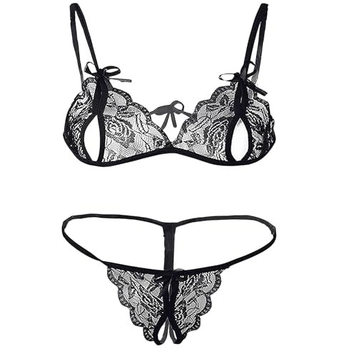 Image of UNITRUST Babydoll Lingerie Set with Net Bra and Panty, Honeymoon Combo